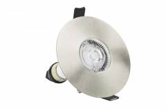 Integral LED Evofire Fire Rated Downlight 100mm Cutout IP65 Satin Round +GU10 Holder